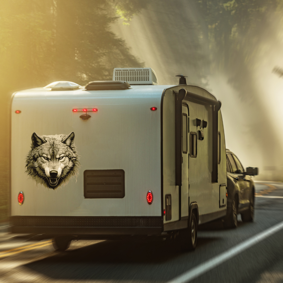 Alpha Wolf Decal – Bold Custom Wolf Head Truck Vinyl Graphic - luxlabellabs.com