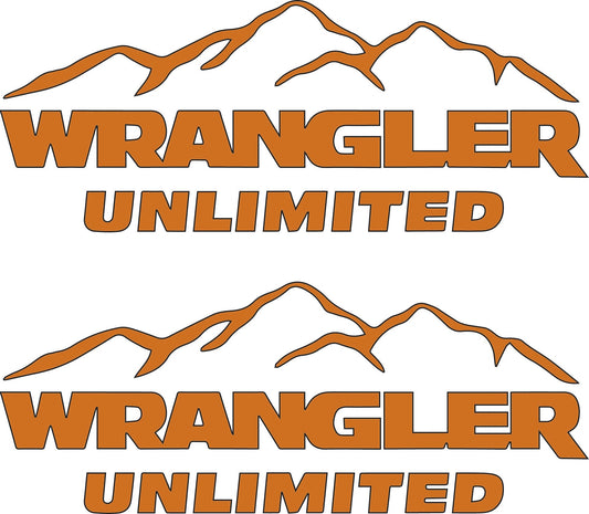 Wrangler Unlimited Mountain Vinyl Decal Kit - Premium Gloss Finish - luxlabellabs.com