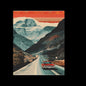 Retro Elegance on Canvas: Vintage Car in Mountainous Landscape | Boho Art Collection - luxlabellabs.com