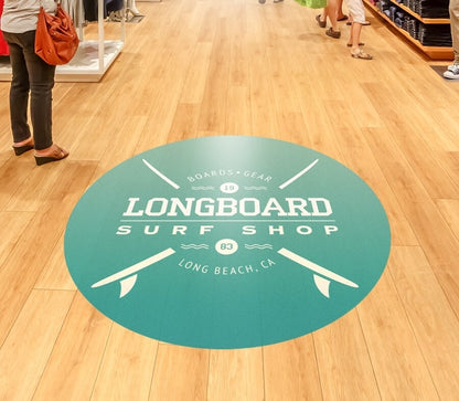 Custom Vinyl Floor Decals – Durable, Slip-Resistant Floor Graphics for Retail, Office, and Event Branding