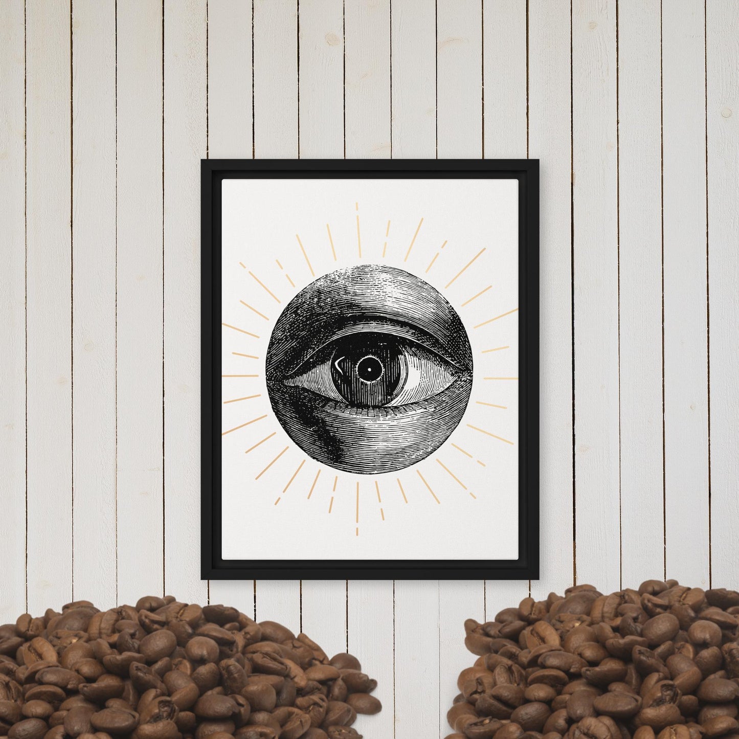 All Seeing Eye Framed Canvas - High-Quality Pine Frame & Easy Hanging