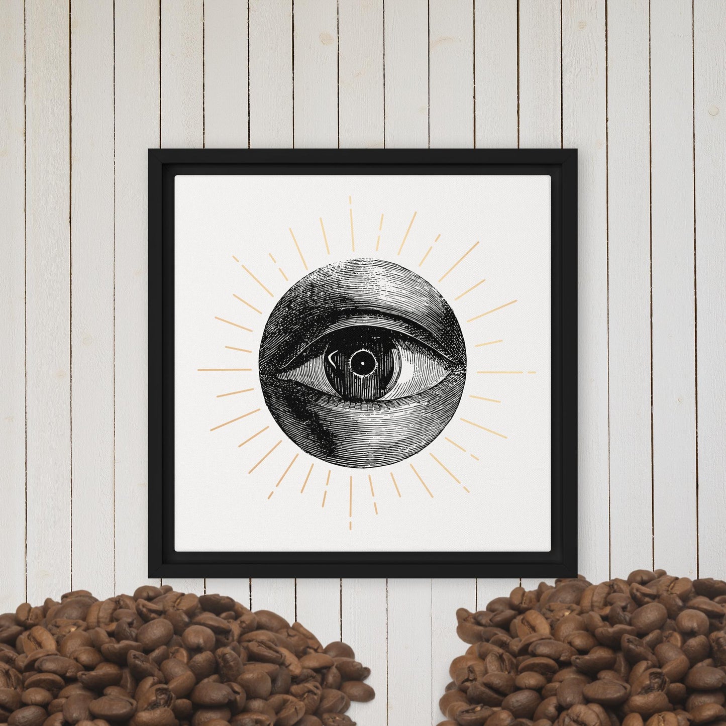 All Seeing Eye Framed Canvas - High-Quality Pine Frame & Easy Hanging