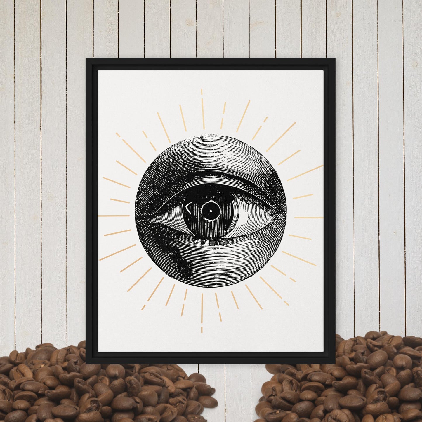 All Seeing Eye Framed Canvas - High-Quality Pine Frame & Easy Hanging