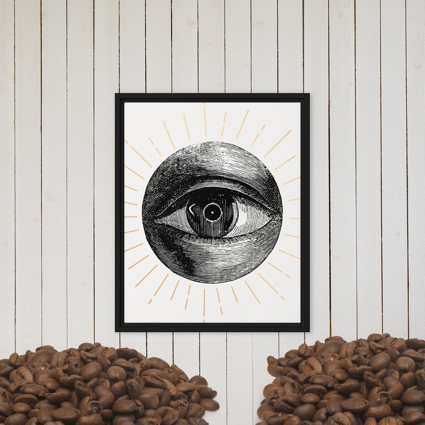 All Seeing Eye Framed Canvas - High-Quality Pine Frame & Easy Hanging