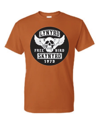 Lynyrd Skynyrd Free Bird 1973 T-Shirt – Vintage Skull Wings Design