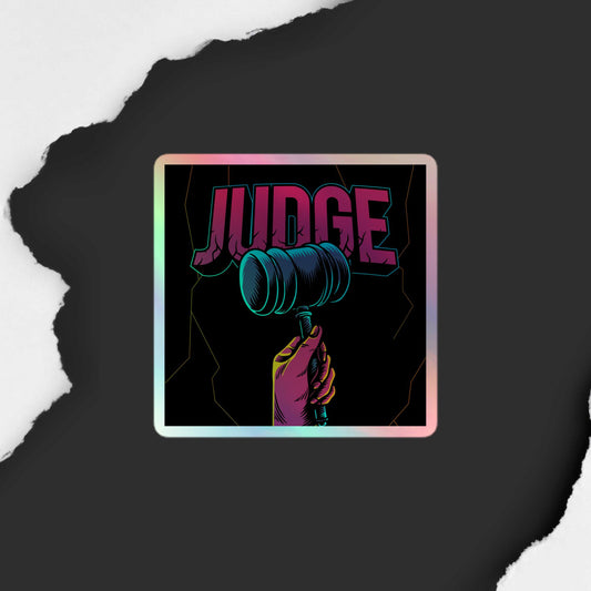 Judge Decal Art Collection Holographic Stickers - Sparkling Vinyl for Indoor Decor