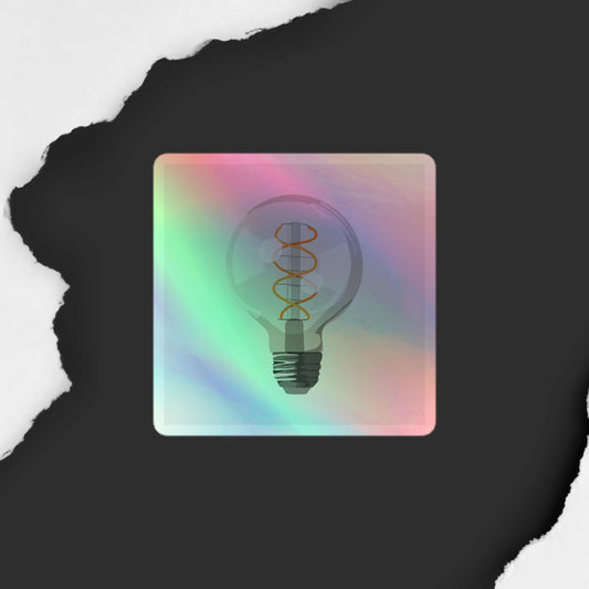 Holographic Decal Bright Idea Light Bulb - Illuminating Design