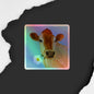 Pastoral Charm Cow Holographic Decal: Meadow Whispers - Limited Edition