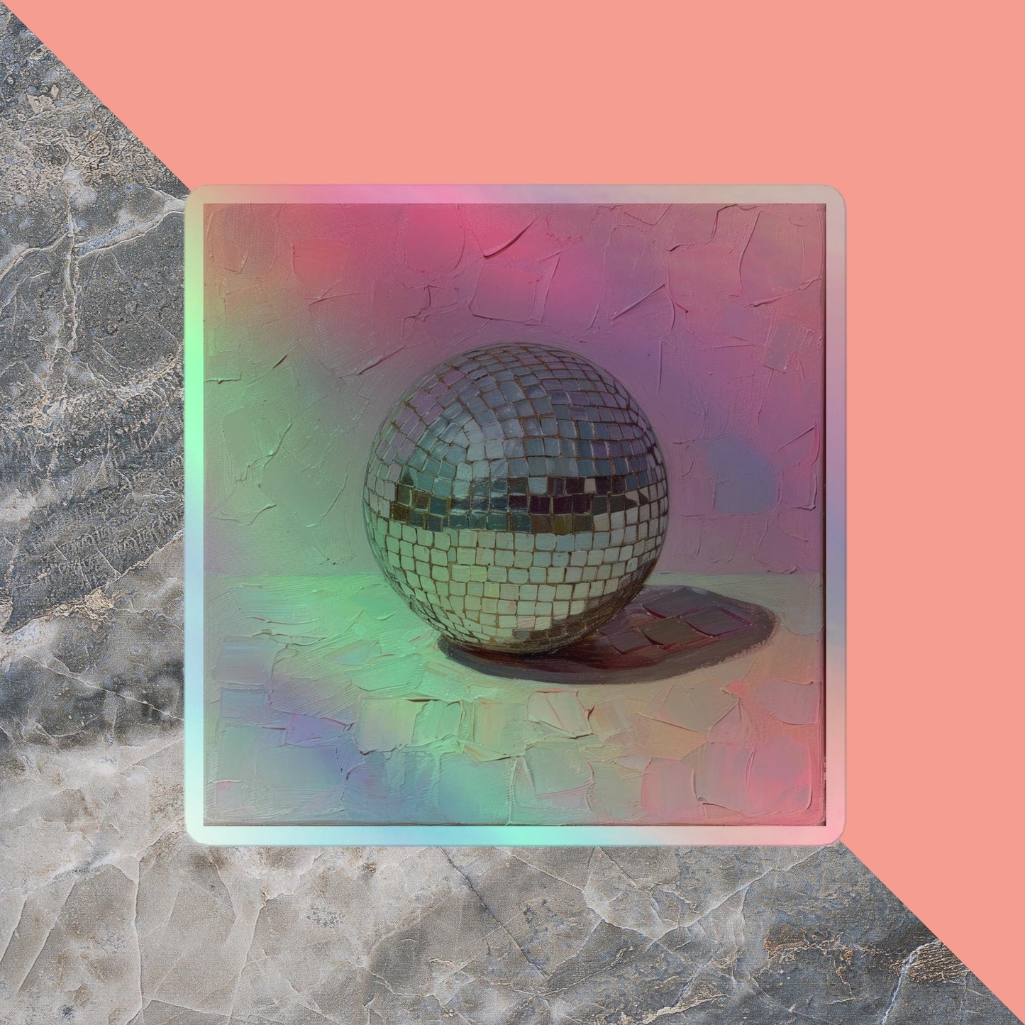 Eye-Catching Disco Ball Holographic Stickers - High-Quality Vinyl, Easy Application