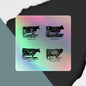 Cow Collection Holographic Stickers | Durable Vinyl & Eye-Catching Design - luxlabellabs.com