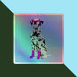 Dalmatian Dog Art Holographic Decal Stickers - Sparkling Canine Charm - luxlabellabs.com