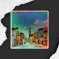 Vibrant Village Holographic Decal - Limited Edition Colorful Streetscape