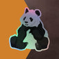 Panda Holographic Stickers Decal - Sparkling Vinyl Art for Indoors