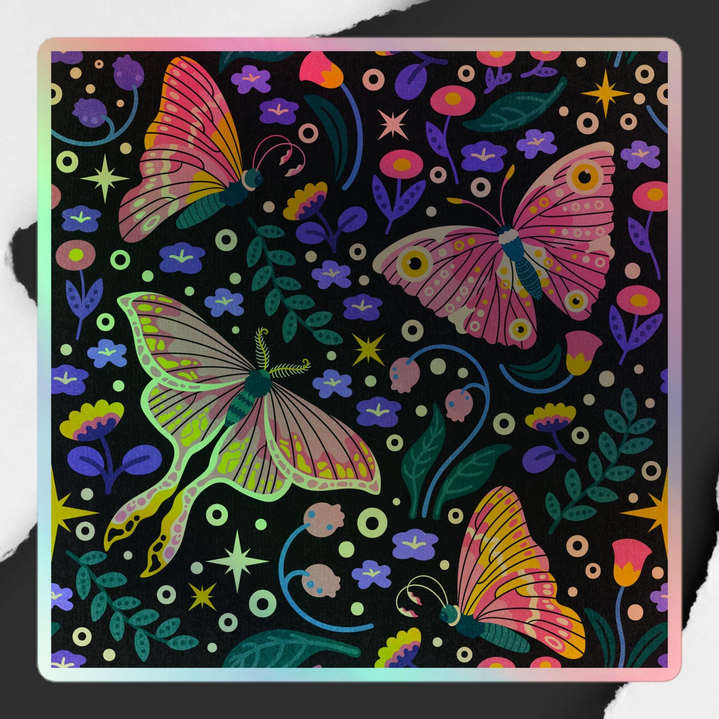 Collector's Edition Enchanted Flutter Holographic Decal - Vibrant Butterfly Art