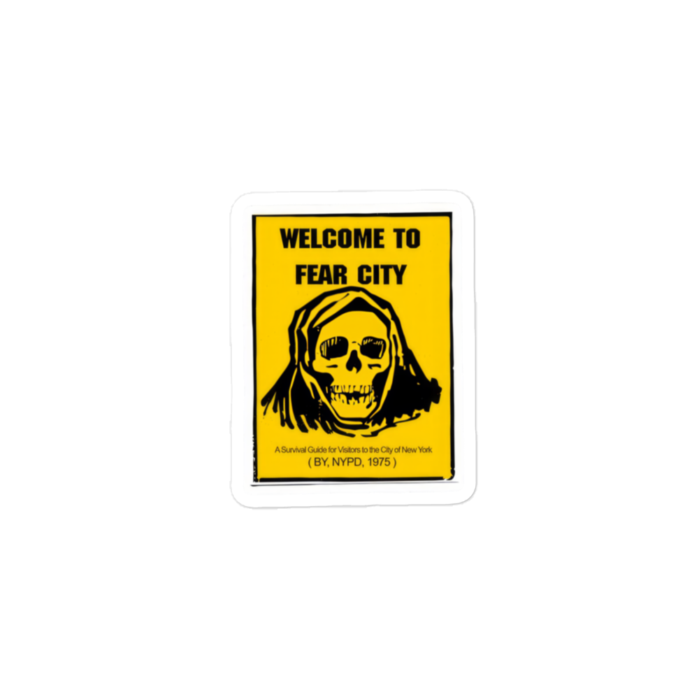 Welcome to Fear City Sticker - Durable Kiss-Cut Stickers for Stylish Decor - luxlabellabs.com