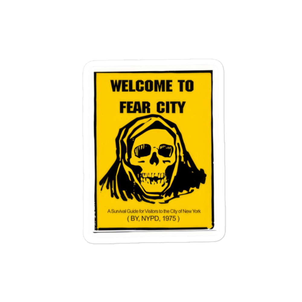 Welcome to Fear City Sticker - Durable Kiss-Cut Stickers for Stylish Decor - luxlabellabs.com