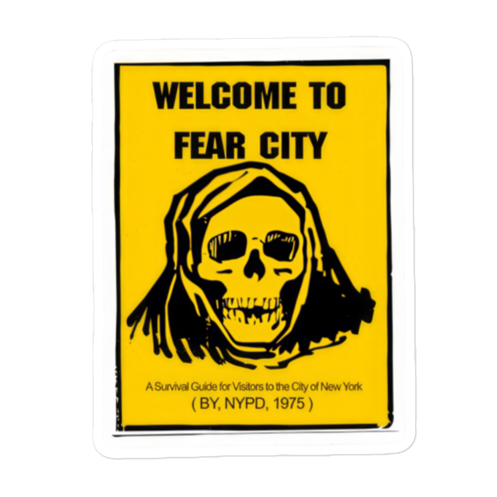 Welcome to Fear City Sticker - Durable Kiss-Cut Stickers for Stylish Decor - luxlabellabs.com