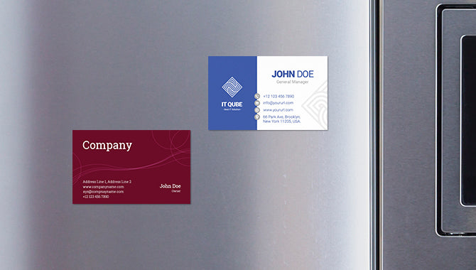 Personalized Magnet Business Cards – Cost-effective in Niagara Region Standard Size (3.5" x 2") - luxlabellabs.com