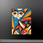 Colorful Abstract Cat - Vibrant Modern Art on Canvas | Playful Feline Wall Decor - luxlabellabs.com